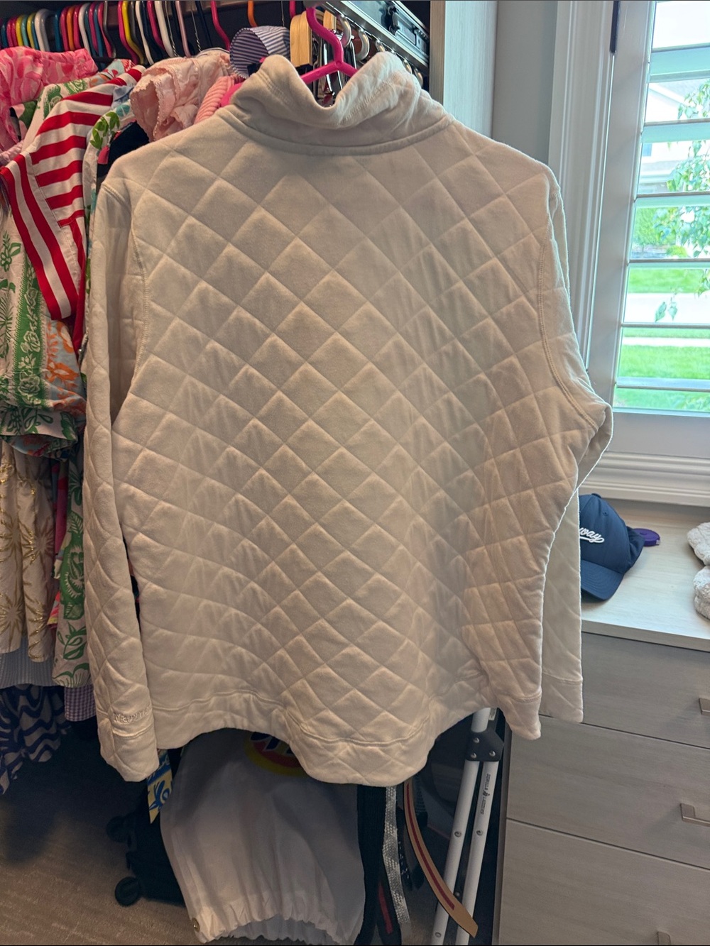 Marmot Cream Quilted Snap Pullover - Picture 3 of 3